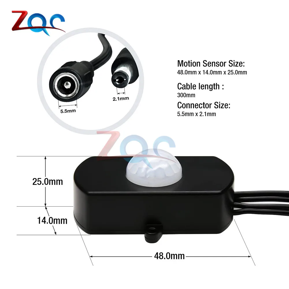 Миниатюрный переключатель с пассивным ИК датчиком движения 5 24 В постоянного