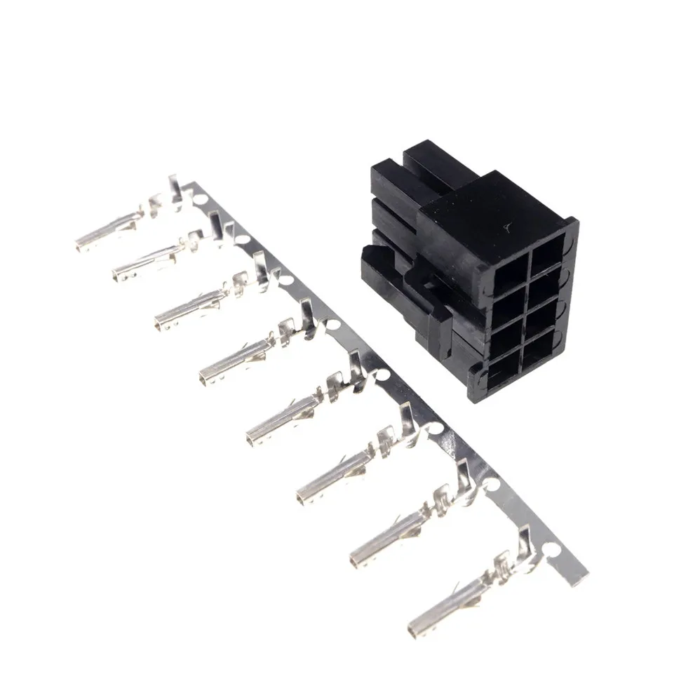 Корпус коннектора питания ATX CPU 8 P PSU EPS12V контактов 4 20 мм 50 шт.|male power connector|shell connector8