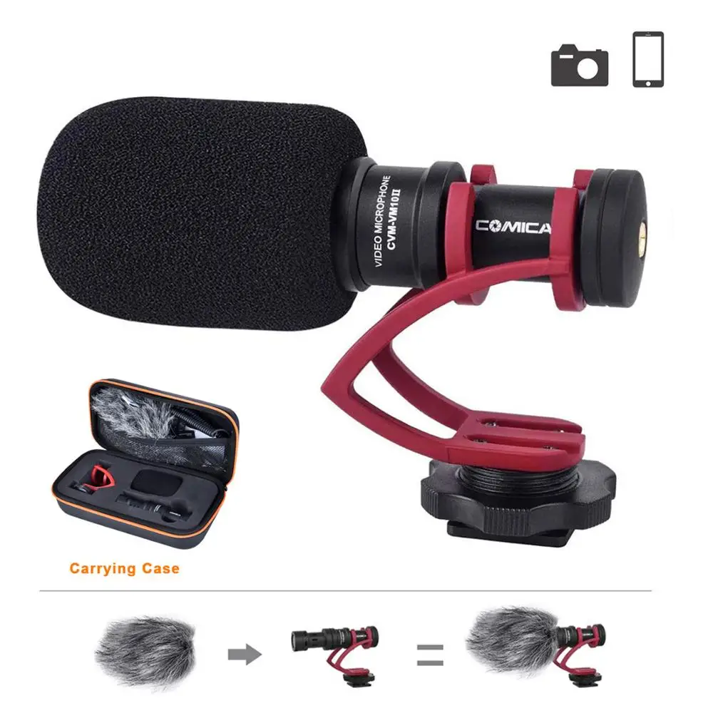 Микрофон для видеозаписи Comica микрофон камеры Canon Nikon Sony DSLR смартфонов