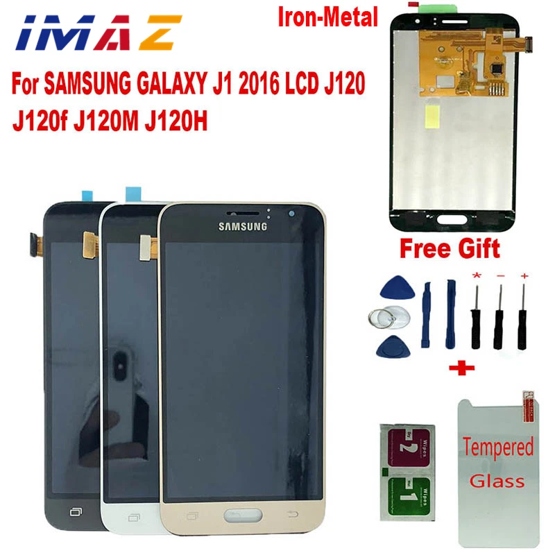 Металлический ЖК-дисплей IMAZ для Samsung Galaxy J1 2016 J120 J120F J120M J120H с сенсорным экраном и