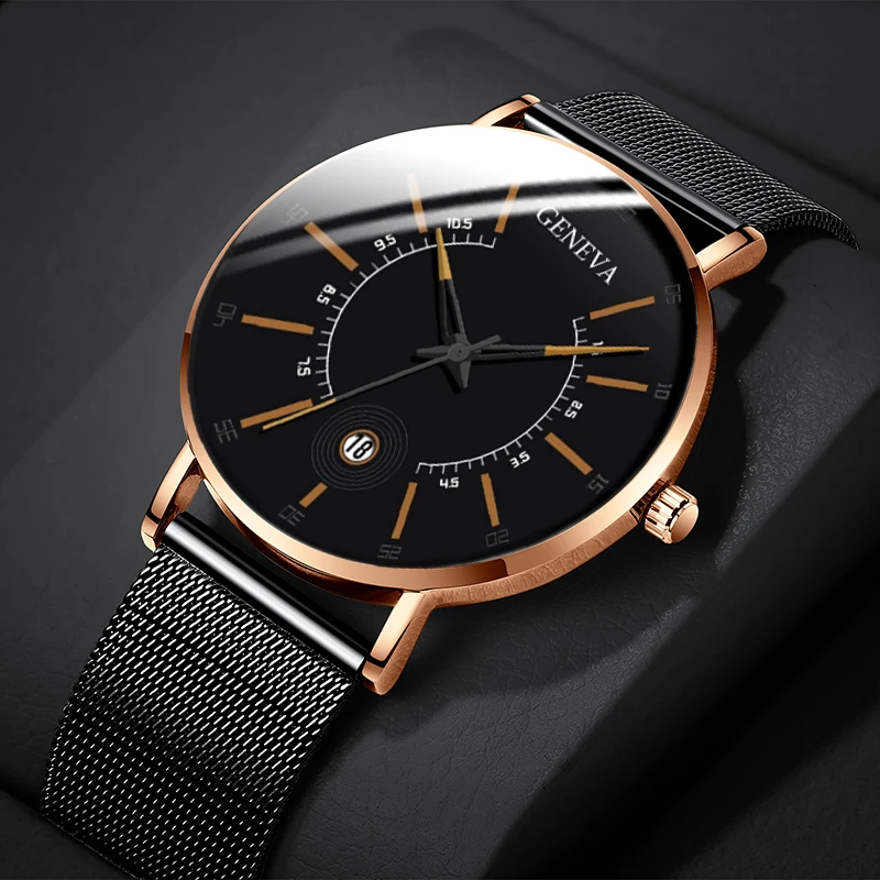 Relojes Hombre 2020 Модные мужские деловые минималистичные часы Роскошные ультратонкие