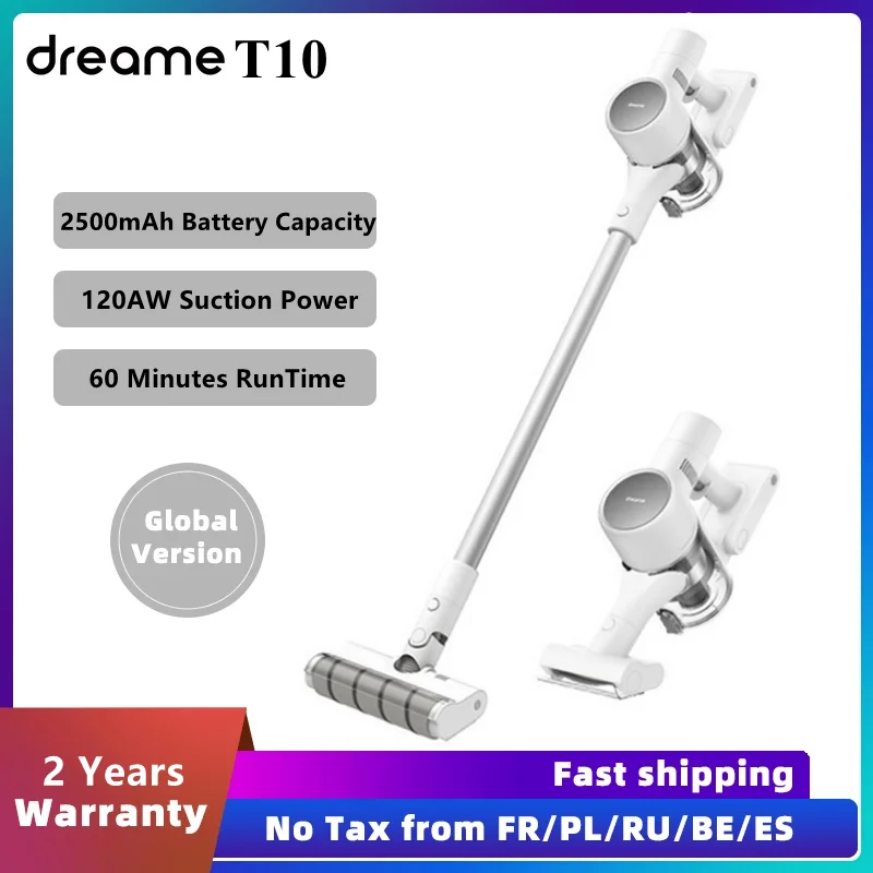 

Dreame T10 Handheld Wireless Vacuum Cleaner 20kPa 2 in 1 Wall Mount Cordless Cyclone Filter Dust Collector Floor Carpet Cleaner