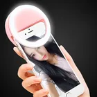 Портативный Новинка Светодиодное кольцо для селфи с светильник USB Перезаряжаемые макияж светильник ы Светодиодная лампа для селфи мобильных телефонов в прямом эфире Красота заполнить светильник
