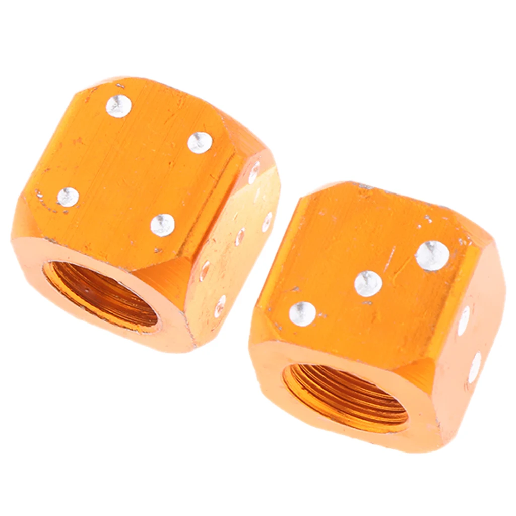 Оранжевый Dice велосипед мотоцикл шины для автомобиля Клапан Пылезащитный