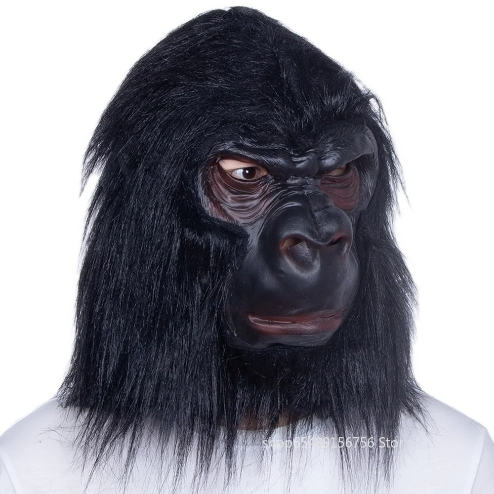 Маска Gorilla маска шимпанзе маски на голову для взрослых все лицо забавные животные