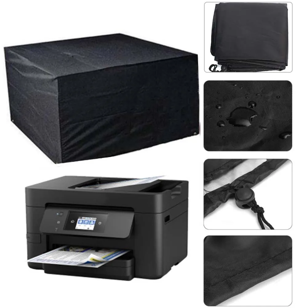 

Polyester-cotton Dust Cover for Printer Chair Table Cloth Black Printer Dust Cover for Workforce WF-3620 18"X16"x10''