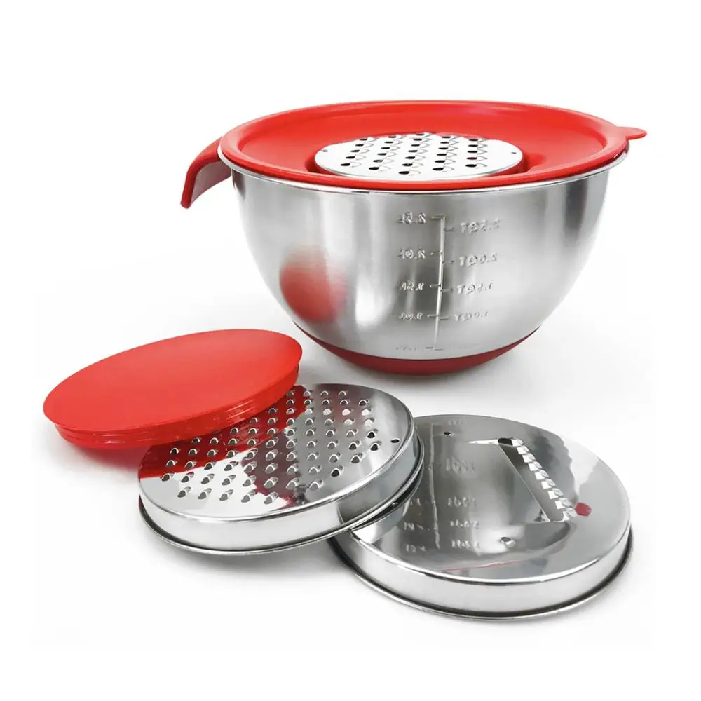 Кухонные чаши из нержавеющей стали для смешивания Нескользящие DIY салатный