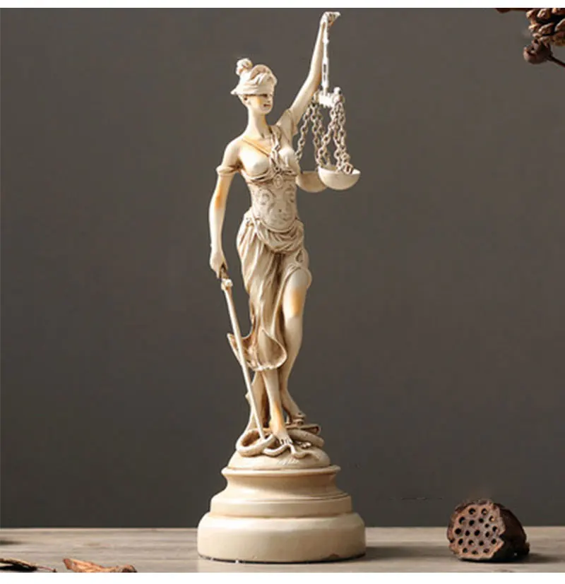 Греческий заказ богиня Themis скульптура статуя американского Ретро Ремесло декорация для рождественского подарка Греческая богиня поза украшения