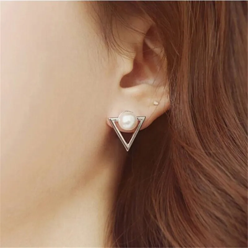 2021 серебро Цвет имитация белая груша мотаться Красота девушки серьги