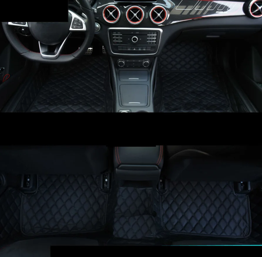

Кожаный Автомобильный коврик для автомобиля mercedes benz A180 A200 A260 A45 AMG 2013 2014 2015 2016 2017 2018 W176 ковер; ковер для укладки волос