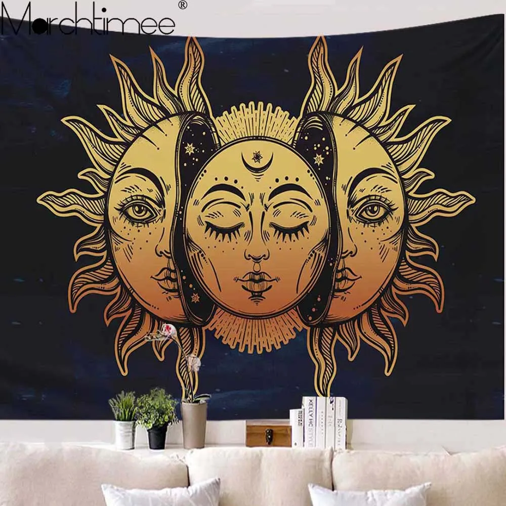 Гобелен Для Таро-карт гобелен с изображением бога солнца индийской мандалы Луны