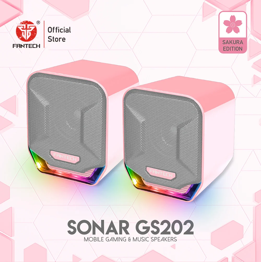 Fantech GS202 Кабельные колонки 3 5 мм разъем и USB для ПК RGB игровые акустическая четкость