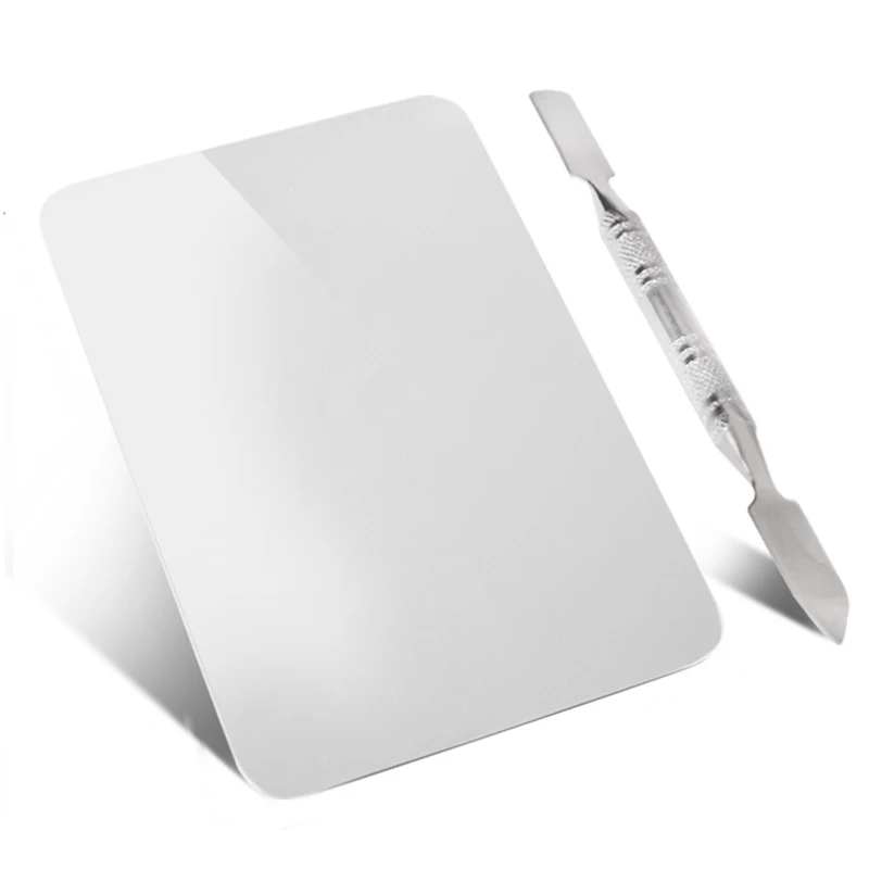 ELECOOL Нержавеющая сталь макияж для маникюра основа тени век палитра смешивания