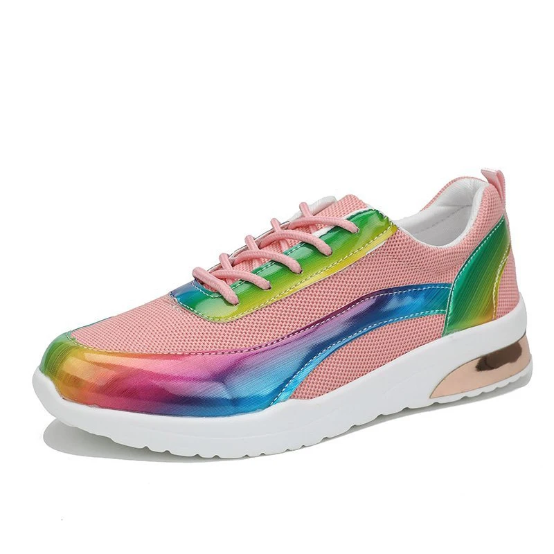 

2021 Spring Casual Sneakers Women Pink Vulcanized Dad Platform Shoes Woman Fashion Breath Summer Running Shoes Plus Size 35-43