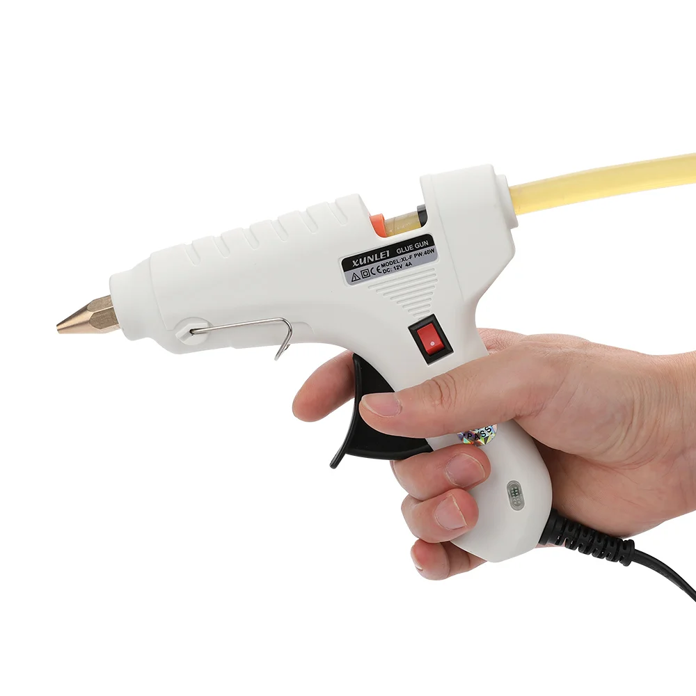 

White Hot Melt Glue Gun 12V 40W Portable Electrosol Gun Glue Gun Car DIY Electrolytic Gun Crafts Repair Tools Adjustable Heater