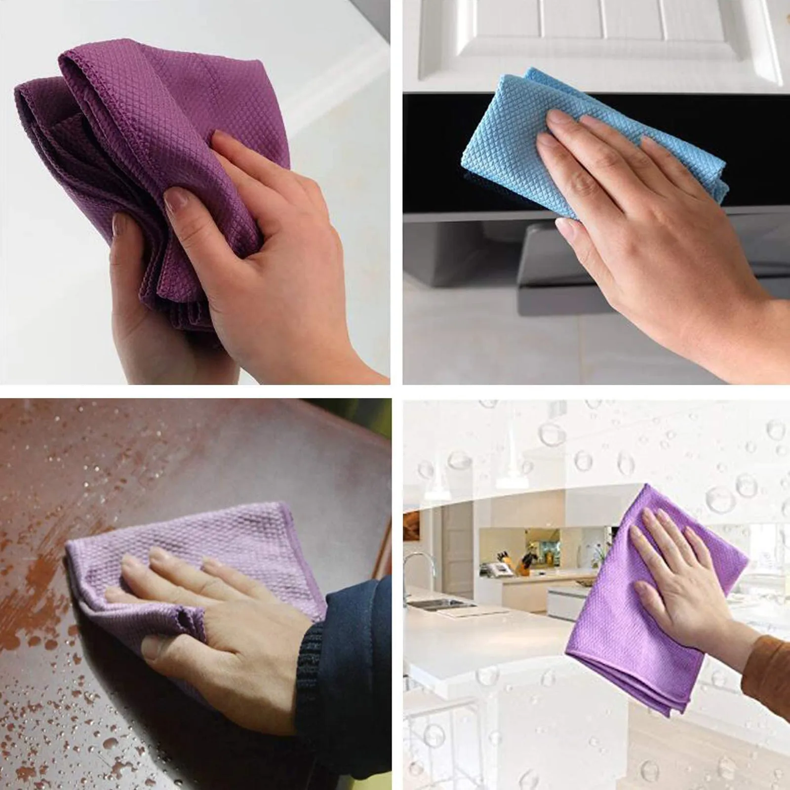 

Microfiber Cleaning Dish Cloths For Washing Dishes Dish Towels And Dishcloths Kitchen Furniture Tool Cleaning Supplies Practical
