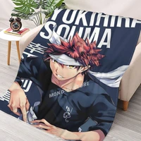 shokugeki no soma souma alice rindou erina anime manga yukihara souma throw blanket sherpa blanket bedding soft blankets
