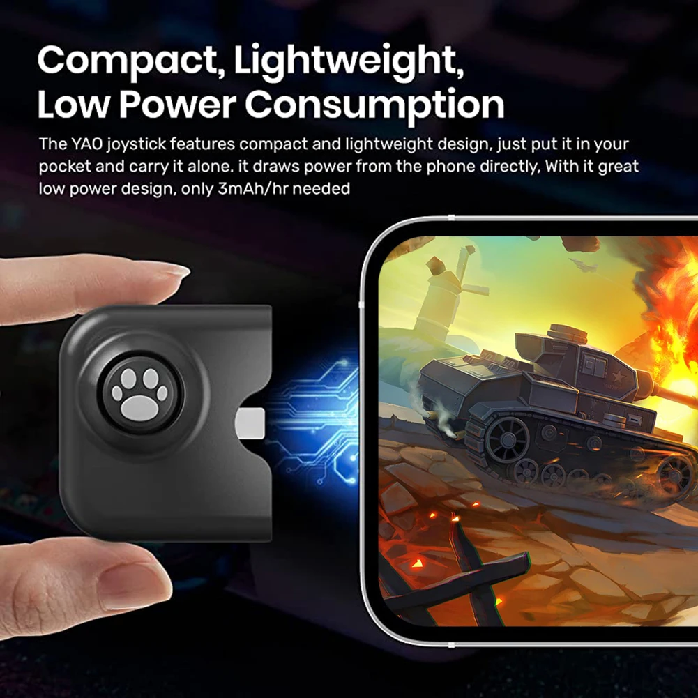 Для iPhone iPad мобильный игровой контроллер джойстик с портом для зарядки геймпад