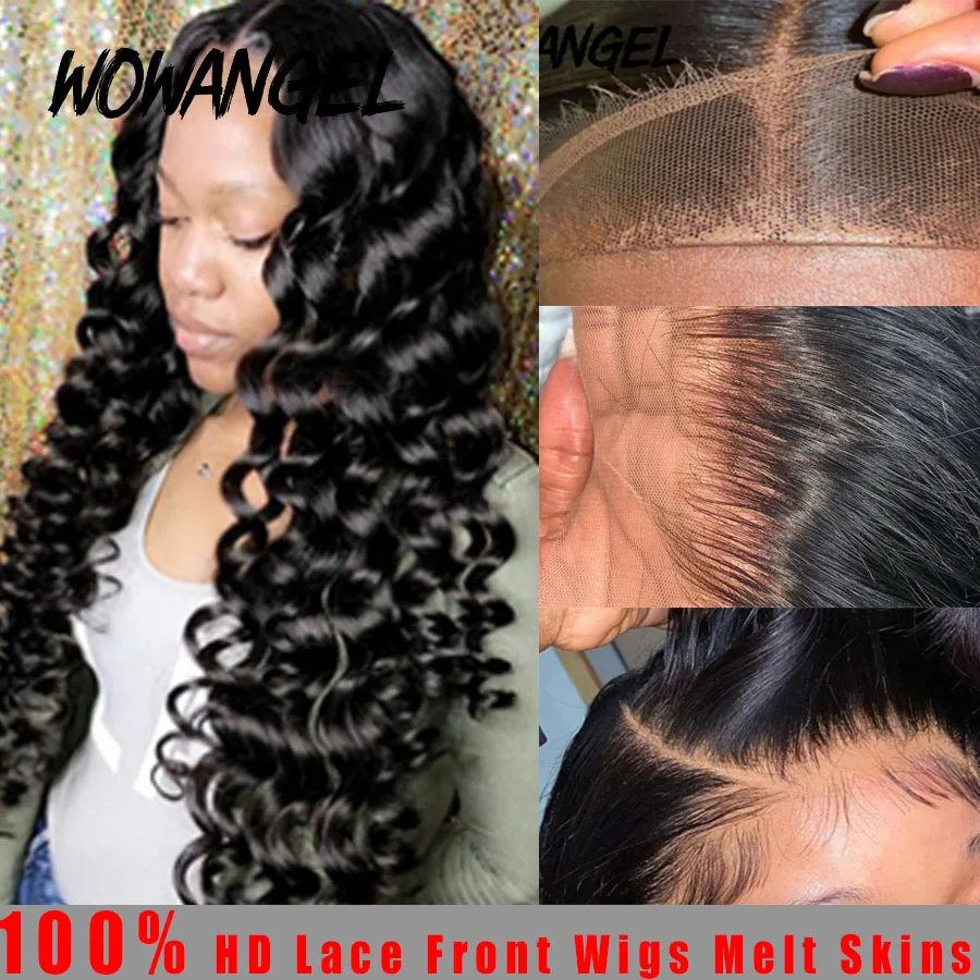 

Loose Wave Wig Real HD Lace Front Human Hair Wigs Brazilian Human Hair Wigs Lace Frontal Wig Pre-Plucked Closure Wig Melt Skins