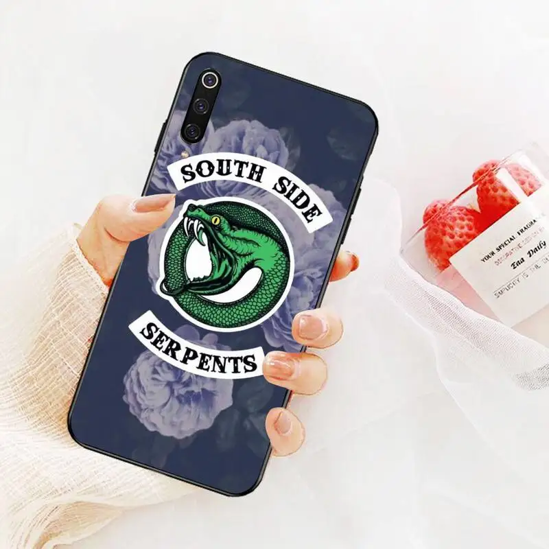 Чехол для телефона HPCHCJHM South Side Snake черный мягкий чехол Xiaomi Mi10 10Pro 10 lite Mi9 9SE 8SE Pocophone F1