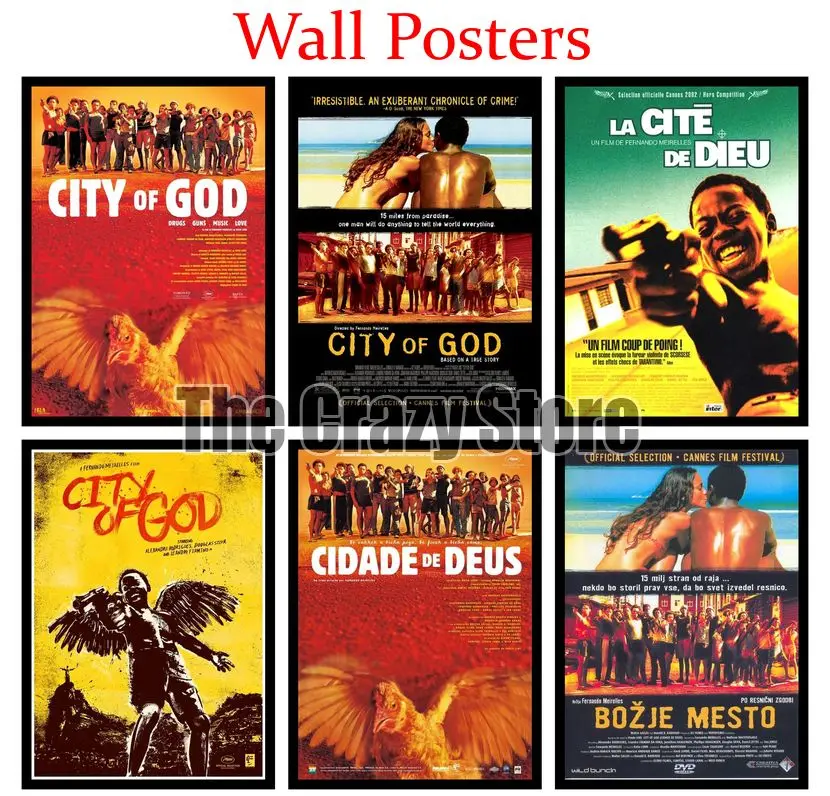 Белая крафт бумага City of God художественная живопись печатный плакат картина