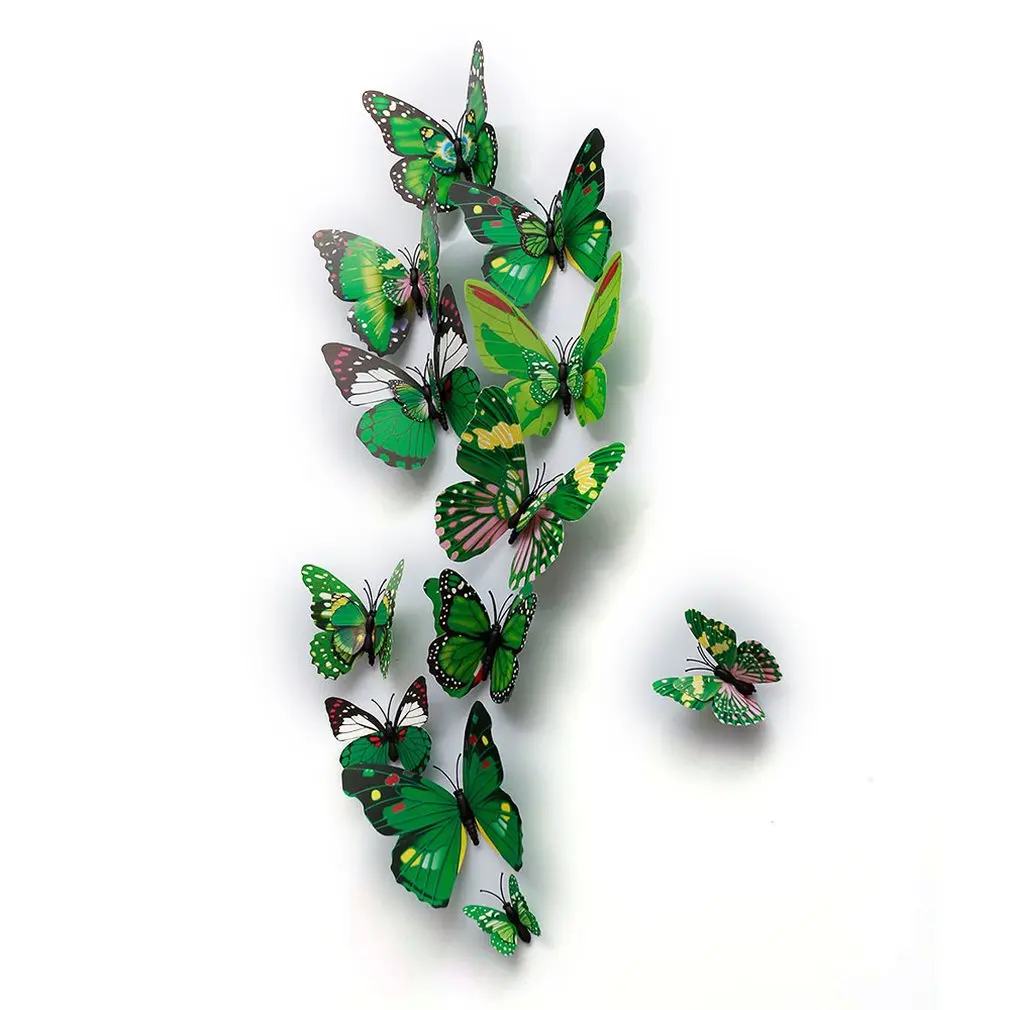 Имитация бабочка на холодильник стикер ПВХ пластик стерео магнитная наклейка