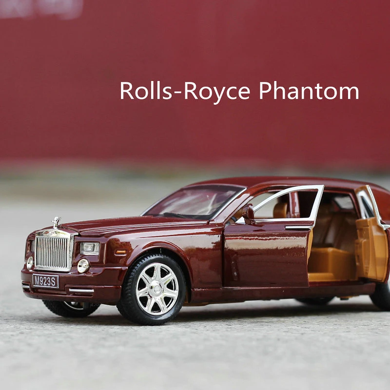 Модель автомобиля из сплава под давлением в масштабе 1:24 модель рулоне Royce Phantom