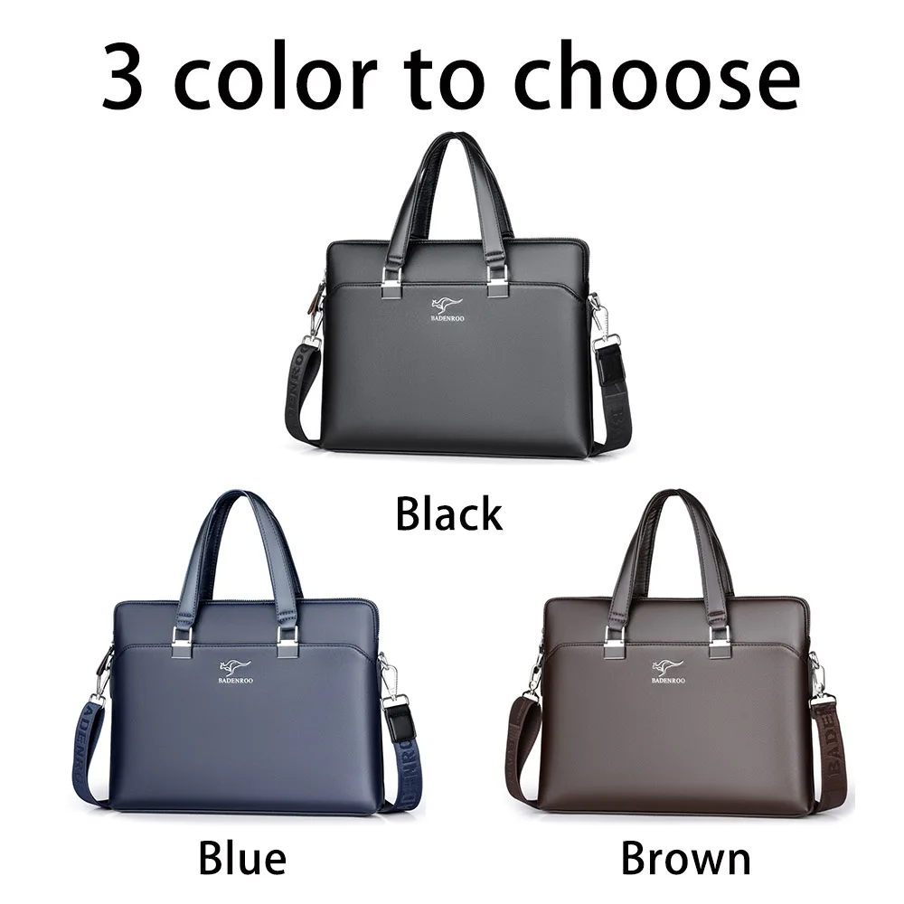 

Multi-use PU Leather Men's Briefcases Portable Male Messenger Bag 14â€ 15.6â€ Inch Laptop Sleeve Bags Portfolio Shoulder Bag