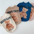 Толстовка с капюшоном и принтом мишки тедди, пальто на весну и осень, Спортивная Толстовка для улицы, мультяшный дизайн, одежда для собак маленького и среднего размера