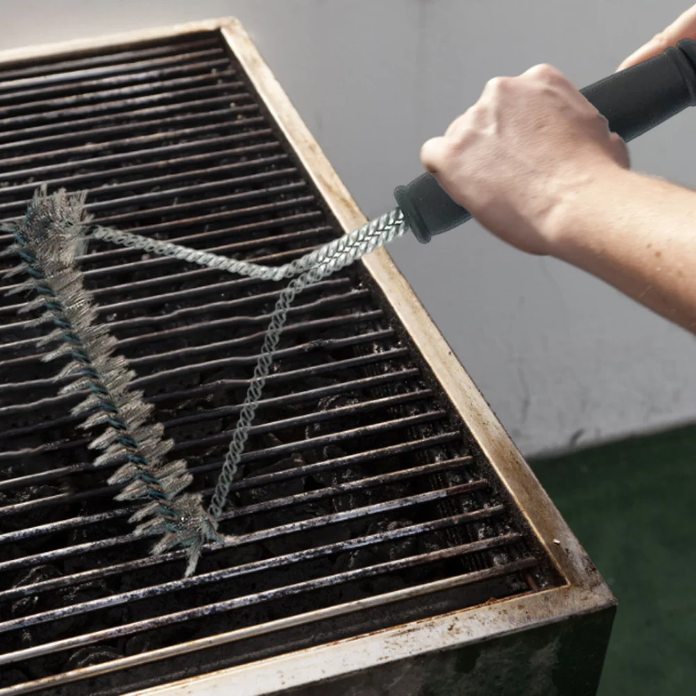 

Barbecue Grill Brush Stainless Steel Wire Cleaning Brush Non-stick BBQ Bristles Cleaner Tool for BBQ Grill Cleaning Accessories