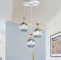 nordic modern restaurant hanging lamp single3 heads glass pendant lamp living room lights hanging for living room