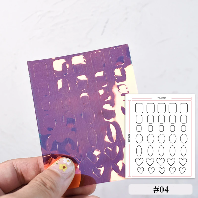 1 лист новинка наклейки для дизайна ногтей в виде сердца Авроры | Красота и