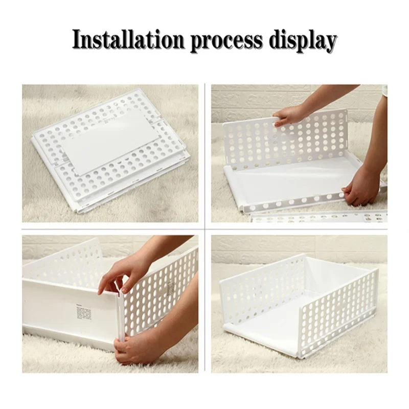 

Storage Basket Bath Plastic Rectangular White Gray Groceries Cabinet Drawer Sorting And Sorting Storage Box Washing Storage Bask