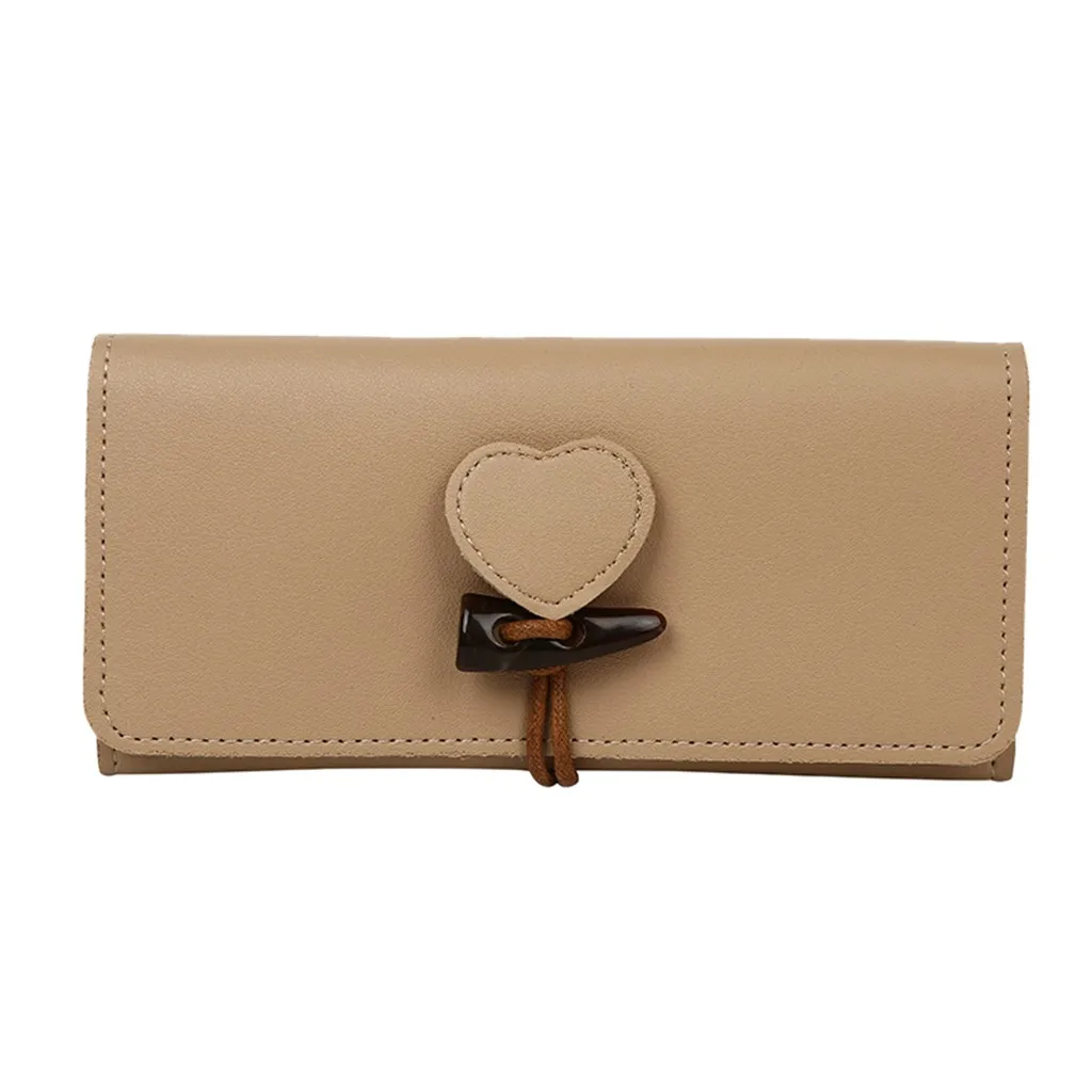 Клатч с украшением в виде сердца многофункциональные кошельки большая