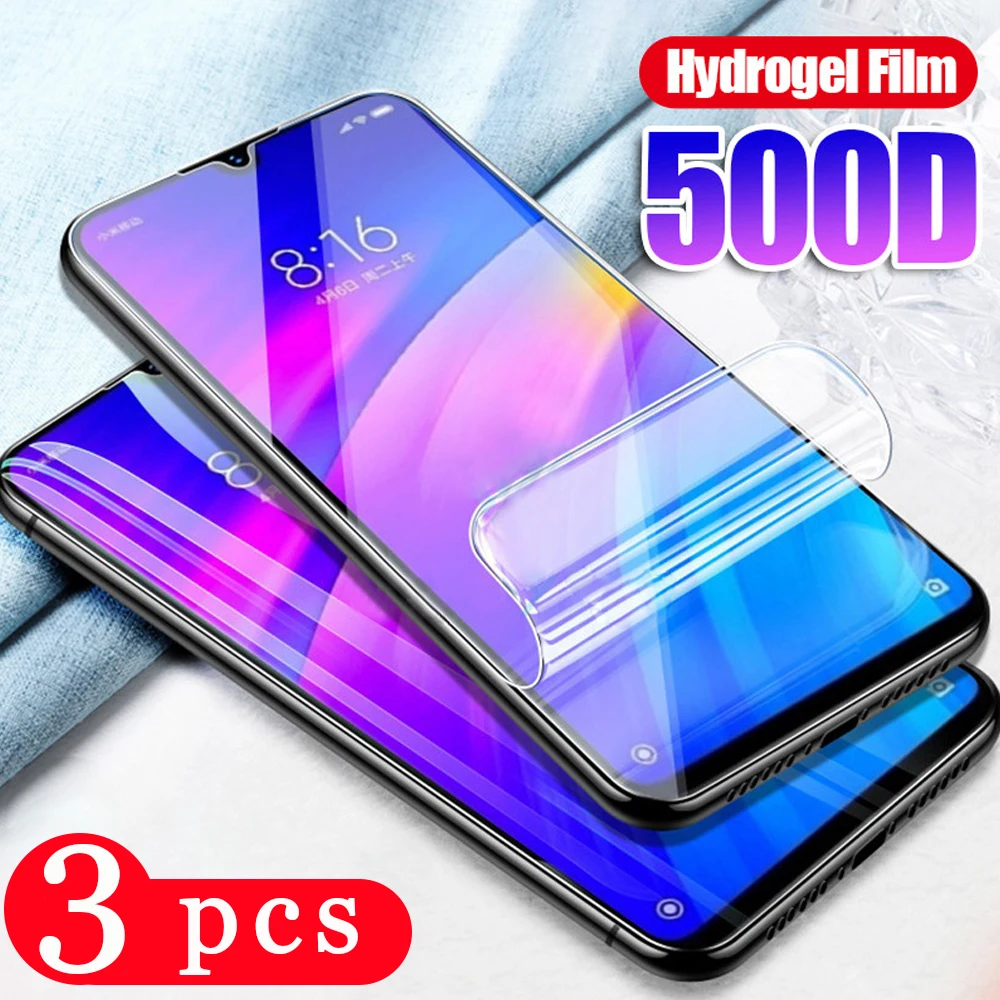 3 шт Мягкий Полный Чехол для xiaomi redmi note 8 pro 8A 8Т Гидрогелевая пленка 6 6A 7A 7 Защита