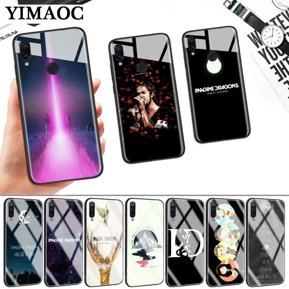 Представьте Драконы музыка Стекло чехол для Xiaomi 8 Lite 9 A1 A2 5X 6X F1 Redmi 4X 6A Примечание 5 6