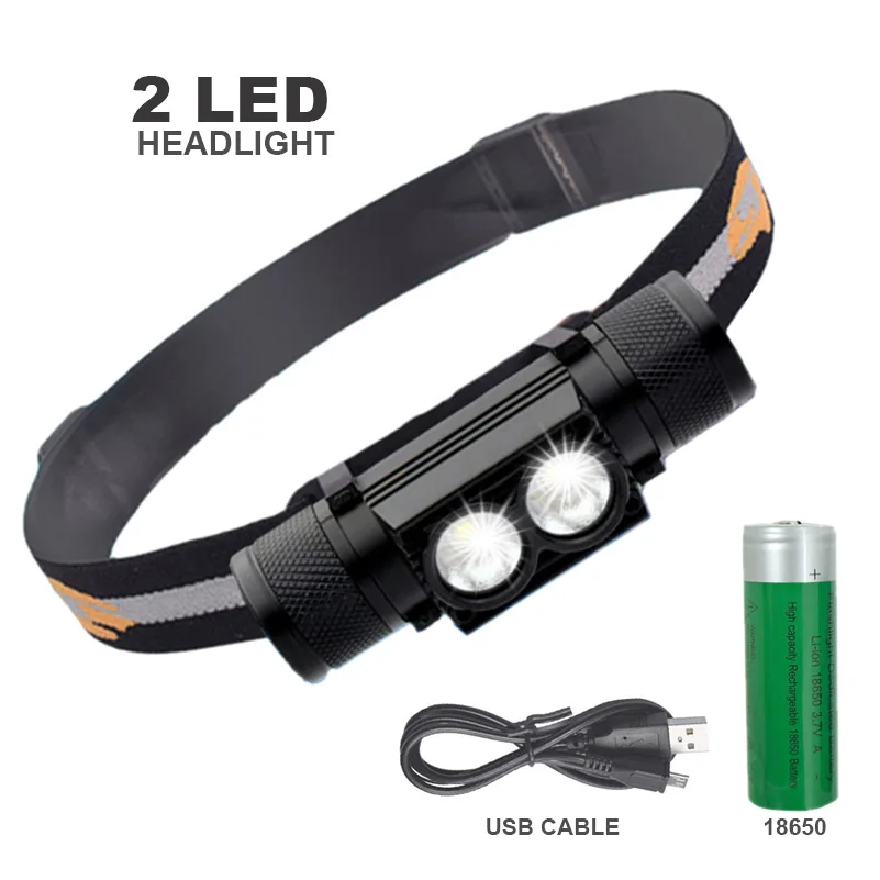 Головсветильник фонарь XML L2 светодиодный перезаряжаемый через USB 18650|head torch light|led