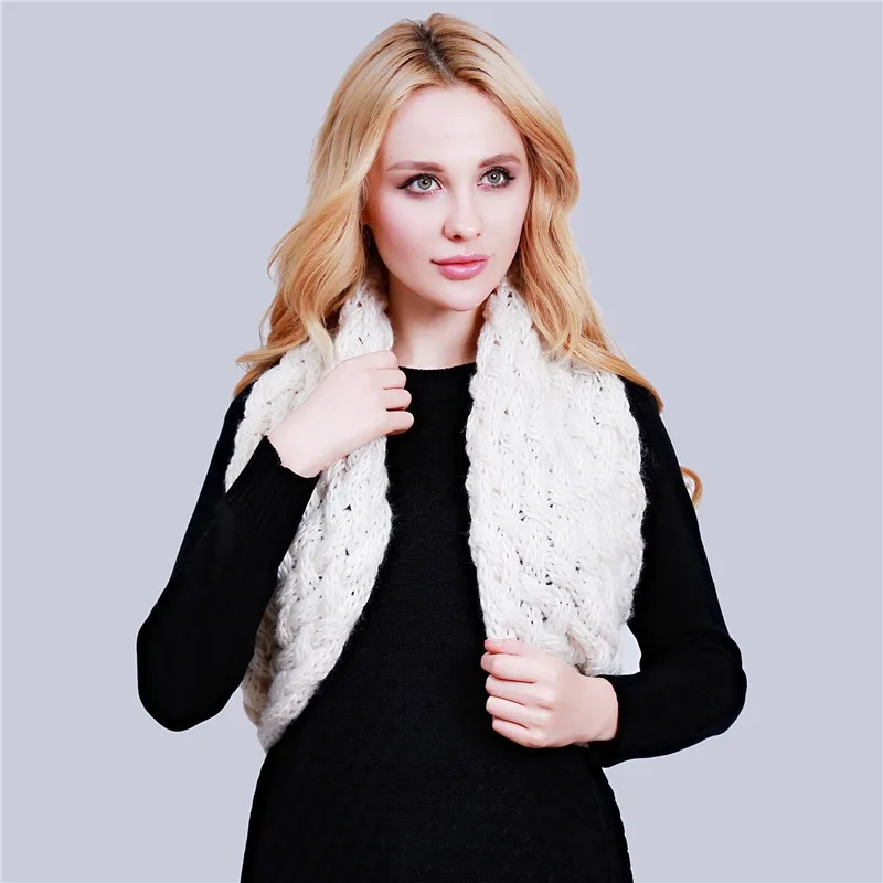 

Winter Warm Knit Neck Warmer Circle Wrap Cowl Loop Snood Shawl Outdoor Ski Climbing Scarf For Men Women High Quality