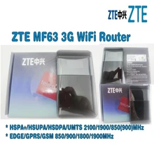 Unlocked ZTE MF63 HSPA+ 21.6Mbps 3G Wireless Router 3G UMTS Mobile Pocket WIF MF64 Wireless Router WCDMA 1900/850MHz 21.6Mbps