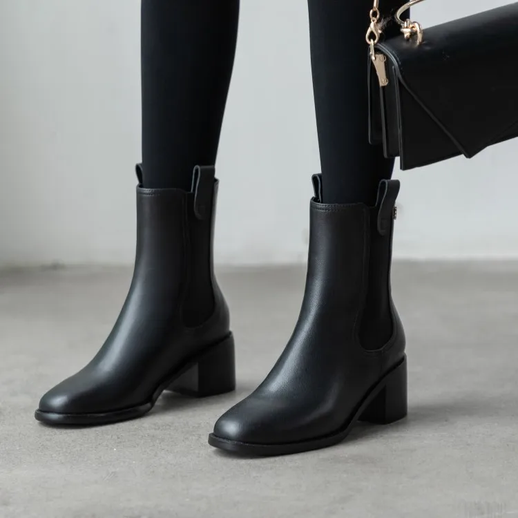 Tanariya/Новое поступление обувь женские ботинки новый зимний стиль высокие кожаные