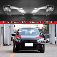 car front headlamp lens replacement auto shell for volkswagen vw golf 6 xenon gti 2010 2011 2012 2013 headlight cover lampshade