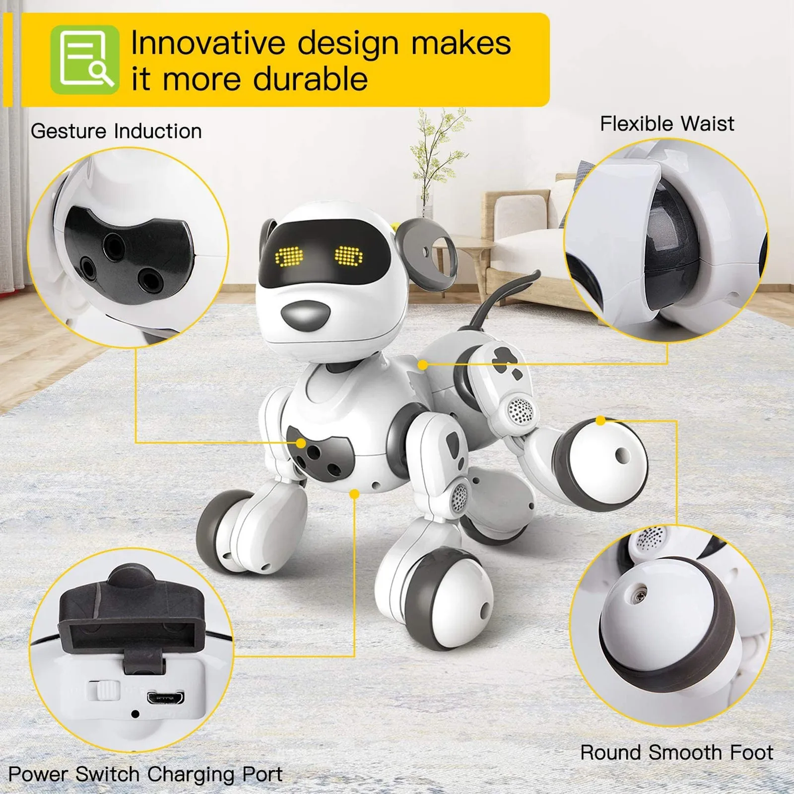 

Remote Control Robot Dog Robot Toy for Kid Robot Gesture Sensing Electronic Pets Dog Kids Toy Cute Animals Intelligent Robot