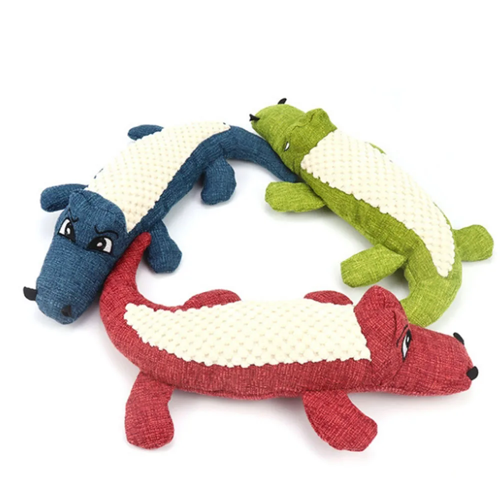 

Fast Delivery 2021 New Pet Dog Toy Linen Plush Animal Toy Dog Chew Squeaky Noise Cleaning Teeth Toy Chew Training Supplies