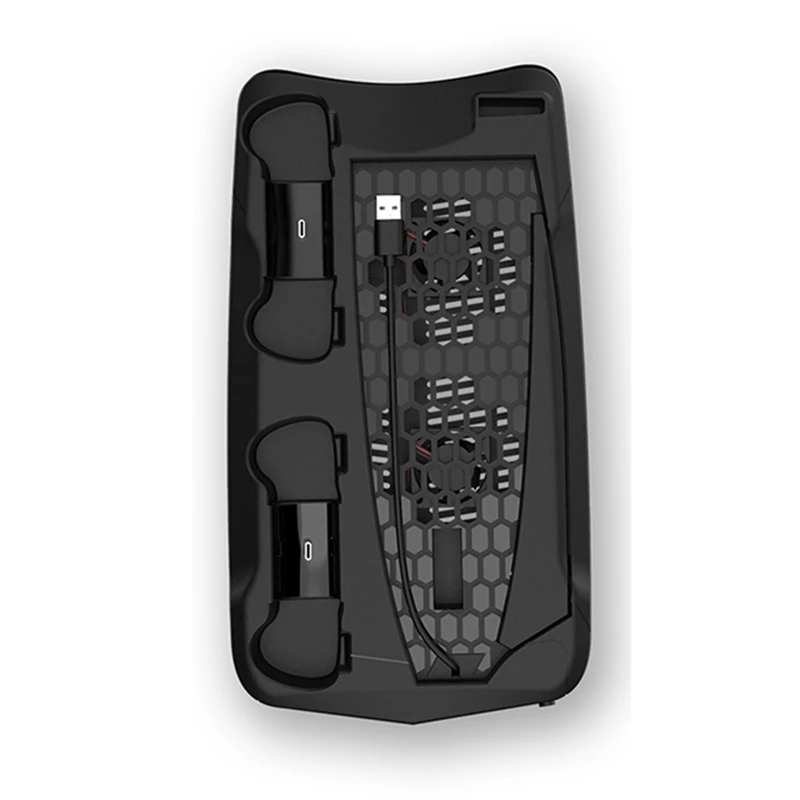 

Вертикальная охлаждающая подставка для PS5, зарядная док-станция с двумя контроллерами для PS5