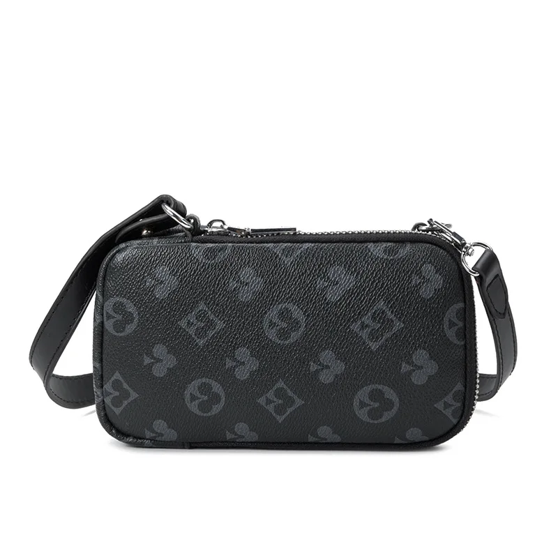 

New Women's Mobile Phone Bag Korean Fashion Printed Diagonal Bag Multifunctional Bag Double Zipper Mini Bag Handbags Satchels