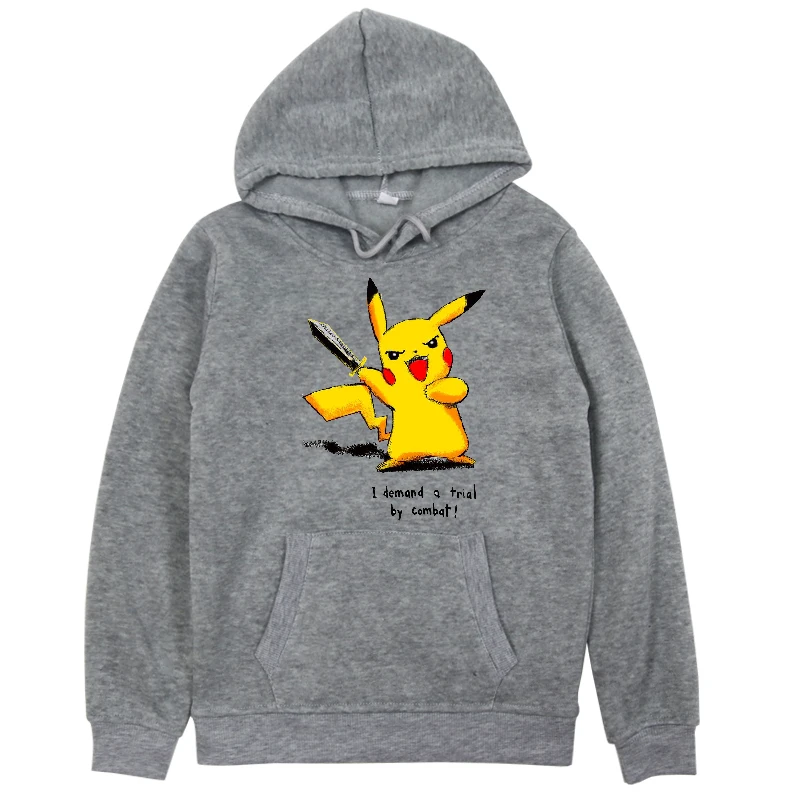 Hoodies 13 Футболка с изображением покемона для мальчиков Толстовки с капюшоном для девочек; модные свитера с рисунками из мультфильмов «Пикачу» из двух предметов: толстовка с капюшоном и рисунком котенка для детей для малыша; на каждый день Демисезонный свитер пуловер Топы - Цвет: Hoodies 13