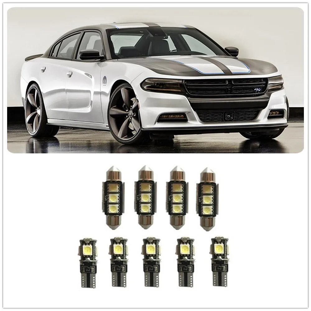 9 шт. Белый светодиодный интерьер посылка комплект для Dodge 2000 GTX Atos отношение флеш