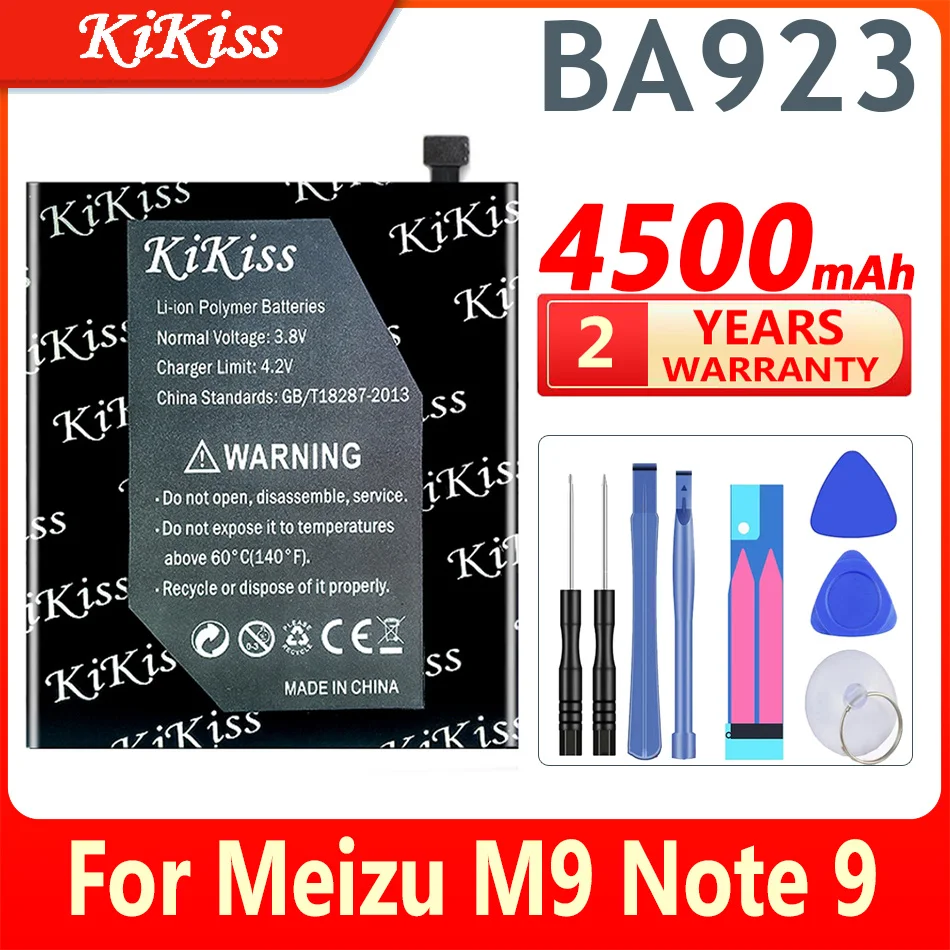 

KiKiss 4500mAh Battery BA923 for Meizu Note 9 Note9 M9 Smartphone BA923 Cell Phone Replacement Batteries + Gift Tools