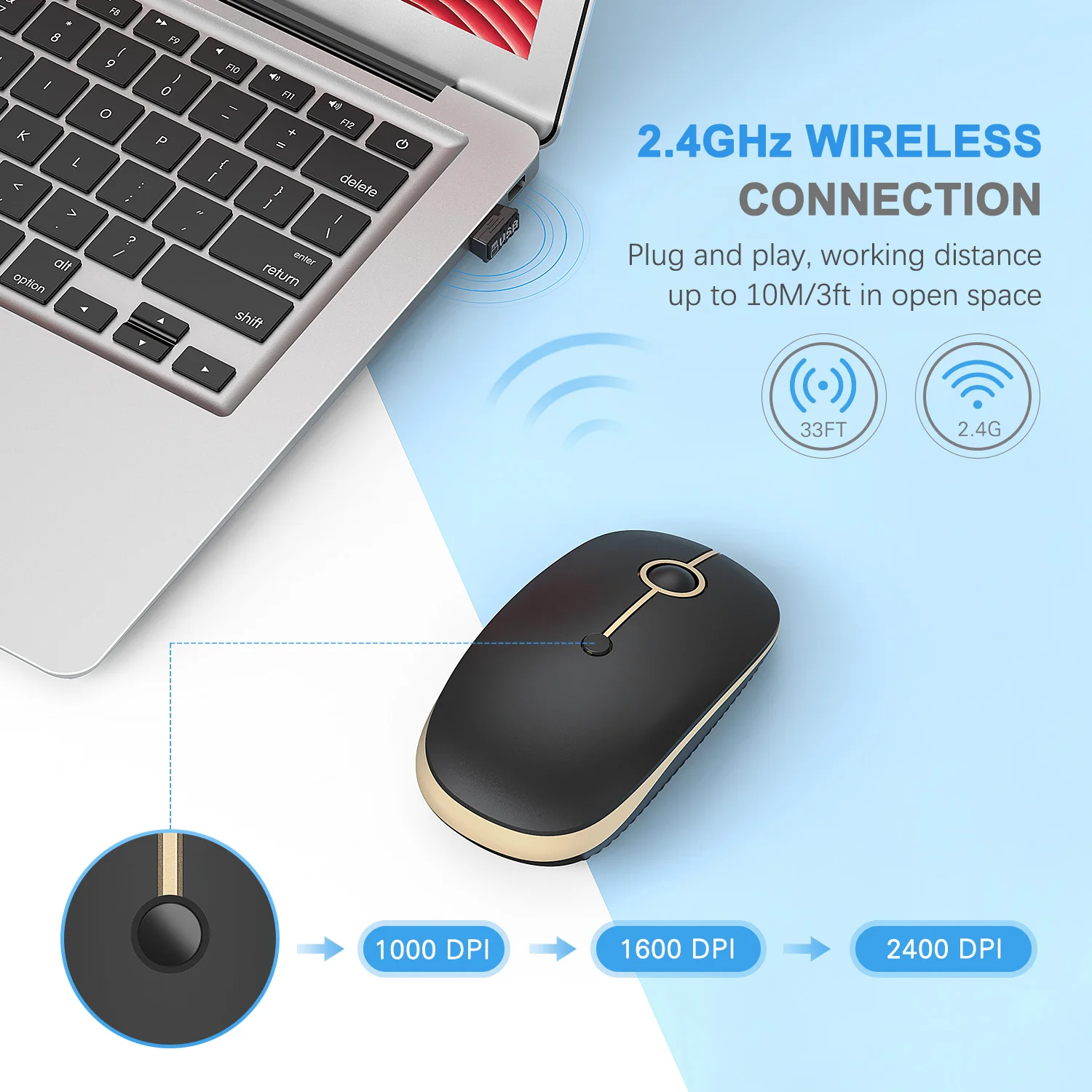 Мышь Jelly Comb Bluetooth 4 0 тонкая два режима 2 ГГц | Компьютеры и офис