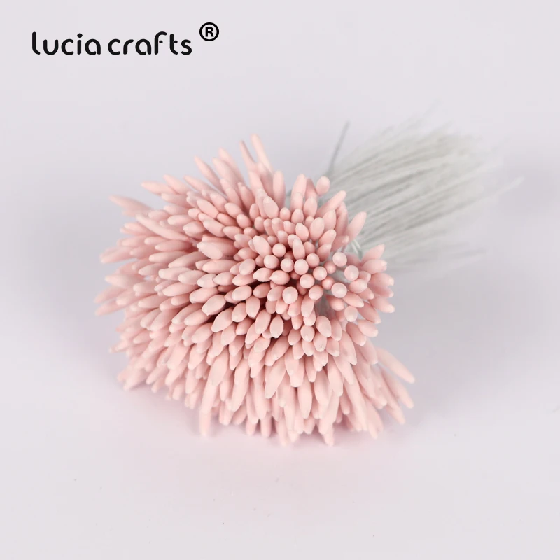 Lucia crafts 288 шт 2 мм матовый белый одна голова цветок Stamen DIY Pistil торт Декор Ремесло C1201
